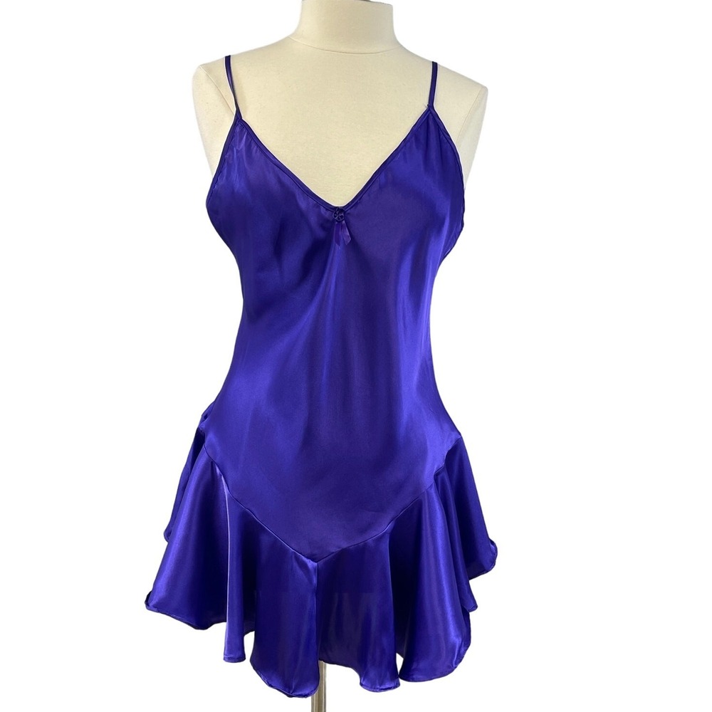 CineStar Babydoll Slip Dress Medium Chemise Peplum Fairy Feminine Boudoir Whimsy